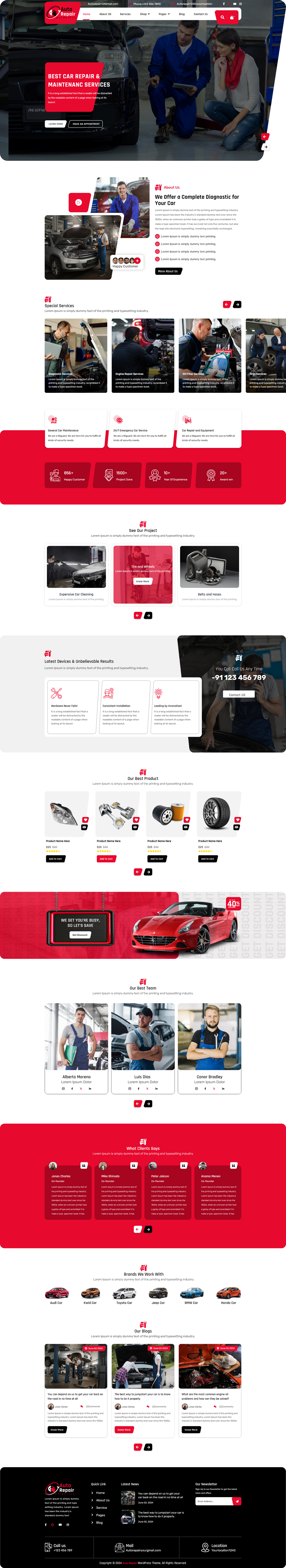 Car Repair WordPress Theme