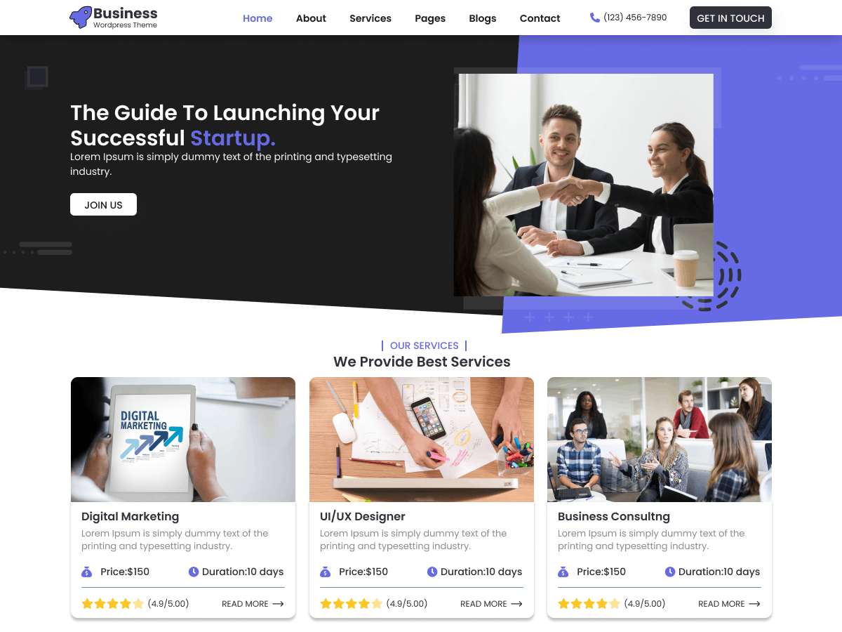 Free Business WordPress Theme