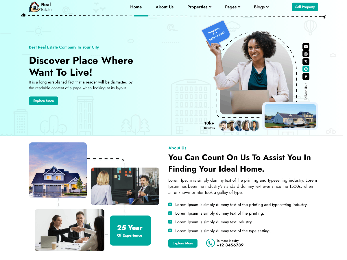 Free Real Estate WordPress Theme