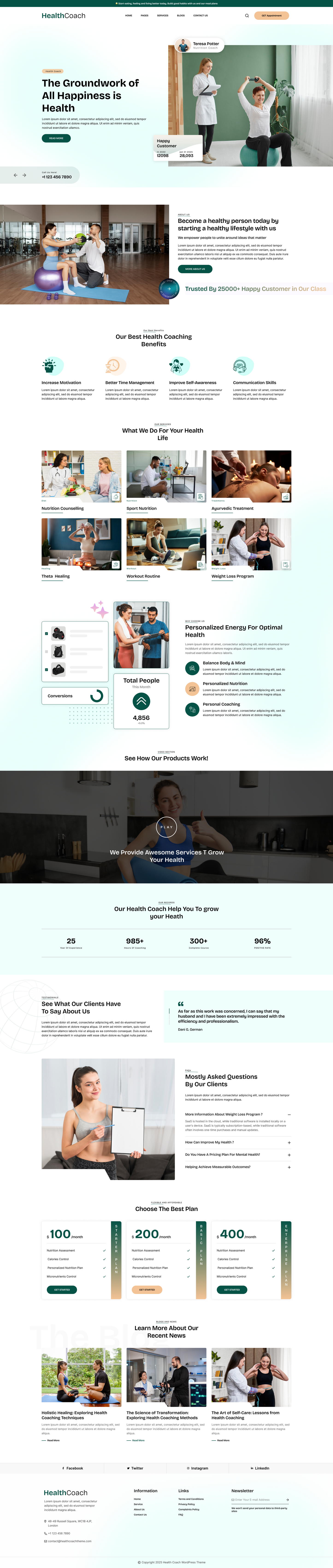 Health Coach WordPress Theme