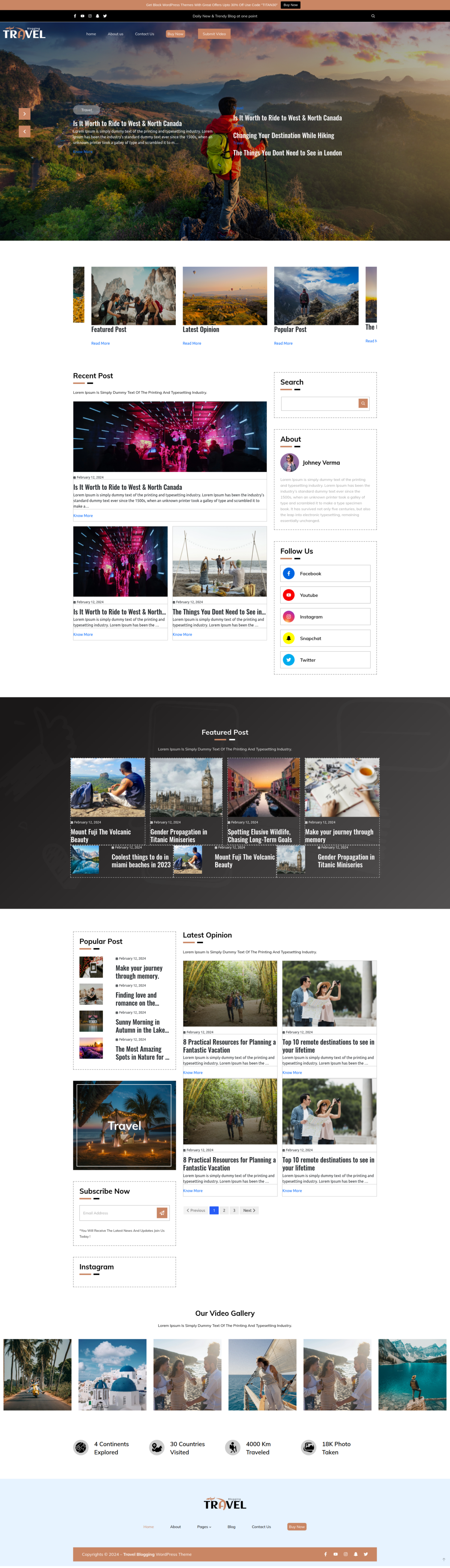 Travel WordPress Theme