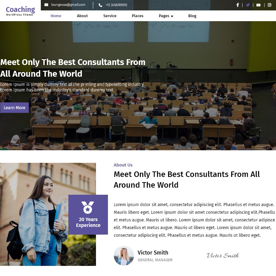 Free Coaching WordPress Theme