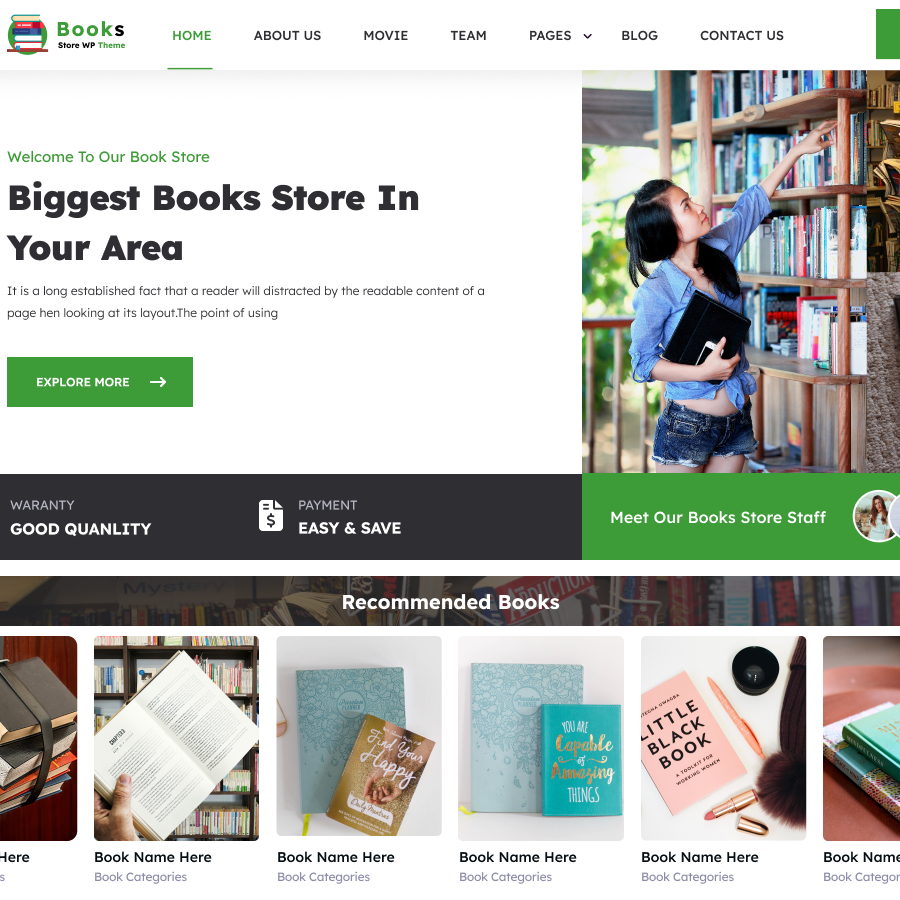 Free Bookseller WordPress Theme