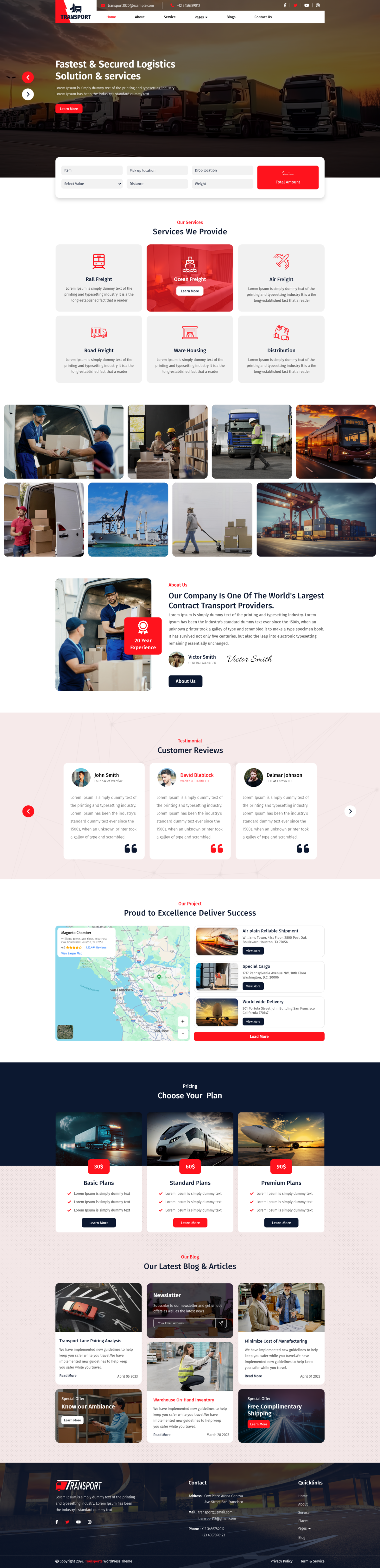 Transport WordPress Theme