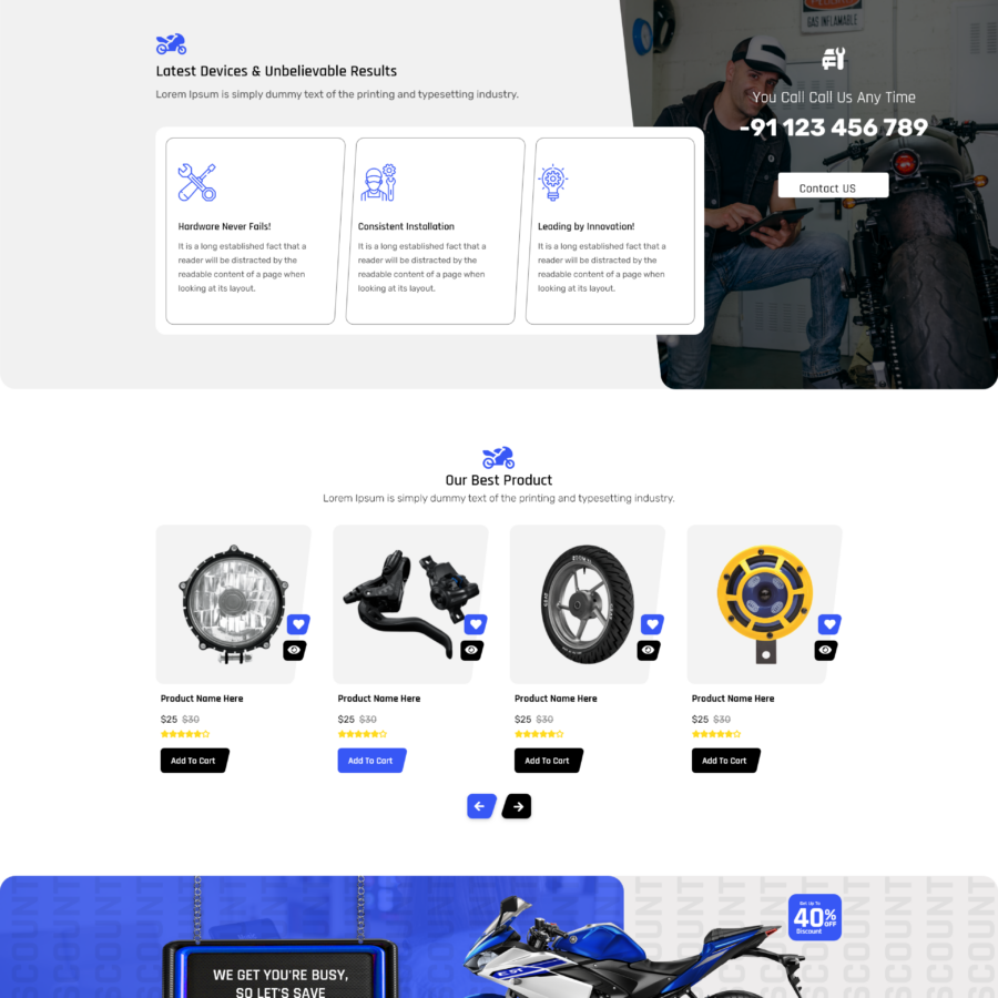 Motorcycle Repair WordPress Theme