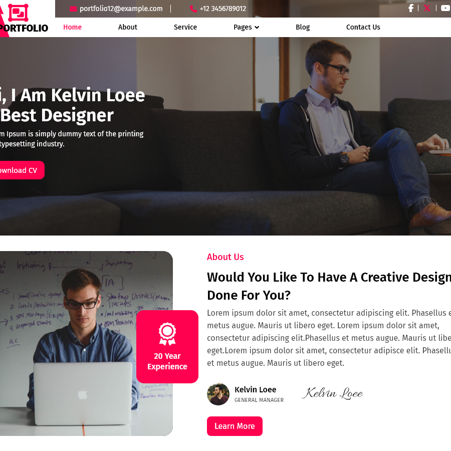 Free CV WordPress Theme